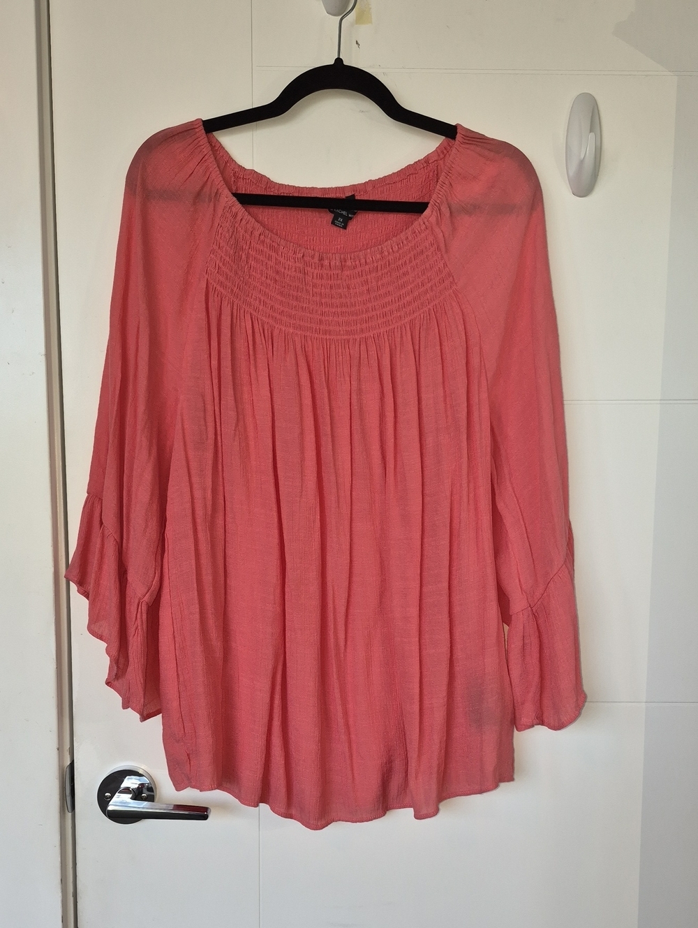 Zac & Rachel Coral Peasant Tunic Top